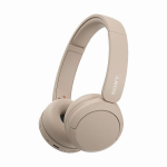 Auriculares Sony WH-CH520 elegantes con conexión inalámbrica color beige vista principal