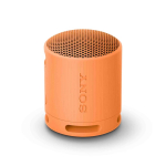 Altavoz inalámbrico Sony SRS-XB100 resistente al agua y al polvo color naranja vista ángulo frontal izquierdo