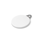 Llavero de metal con moneda redonda para carrito de compra color plateado
