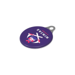 Llavero de metal con moneda redonda para carrito de compra color plateado