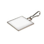 Tirador de cremallera rectangular de metal con mosquetón