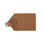 Etiqueta para equipaje de corcho sostenible y resistente color marrón