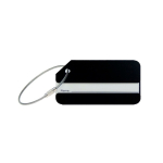 Etiqueta de equipaje de aluminio ultrarresistente y ligera color negro