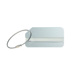 Etiqueta de equipaje de aluminio ultrarresistente y ligera color plateado
