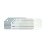 Etiqueta de equipaje de aluminio ultrarresistente y ligera color plateado