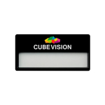 Identificador magnético reutilizable para eventos y congresos color negro