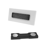 Identificador magnético reutilizable para eventos y congresos color blanco