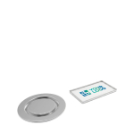 Pin metálico promocional para ropa con cierre magnético ovalado vista de impresión