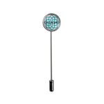 Pin de solapa metálico redondo para congresos y eventos corporativos color plateado