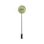 Pin de solapa metálico redondo para congresos y eventos corporativos color plateado