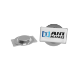 Pin metálico para ropa con cierre magnético rectangular pequeño color plateado