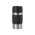 Vaso take away térmico de acero inoxidable antifugas compacta color negro