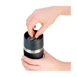 Vaso take away térmico de acero inoxidable antifugas compacta color negro