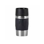 Vaso take away térmico de acero inoxidable antifugas compacta color negro