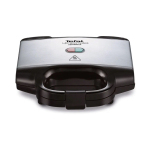Parrilla de contacto con placas antiadherentes y cierre seguro Tefal color plateado