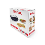 Parrilla de contacto con placas antiadherentes y cierre seguro Tefal color plateado