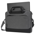Maletín para portátil de RPET con bolsillo frontal Targus 15,6” color gris