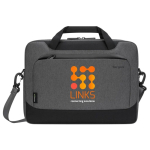 Maletín para portátil de RPET con bolsillo frontal Targus 15,6” color gris