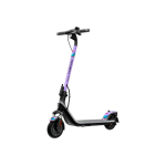 Patinete eléctrico plegable con suspensión delantera y doble freno color negro