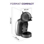 Cafetera de cápsulas con sistema de alta presión Krups Dolce Gusto color antracita
