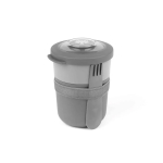 Fiambrera hermética de plástico con cubiertos 2 en 1 fabricada en UE color gris