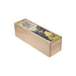 Caja para vino de madera pequeña fabricada en UE con tapa deslizante color madera
