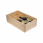 Caja para vino de madera pequeña fabricada en UE con tapa deslizante