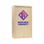 Caja para vino de madera pequeña fabricada en UE con tapa deslizante