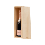 Caja para vino de madera mediana fabricada en UE con tapa deslizante