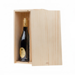 Caja para vino de madera mediana fabricada en UE con tapa deslizante