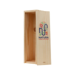 Caja para vino doble de madera fabricada en UE con tapa deslizante