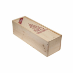 Caja para vino doble de madera fabricada en UE con tapa deslizante