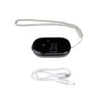 Medidor electrónico portátil con pantalla digital y carga USB-C 99M color negro