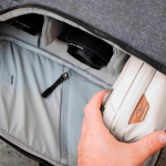 Organizador de nylon reciclado para artículos de viaje Peak Design color marfil