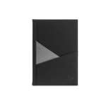 Agenda ecológica con dos bolsillos exteriores y marcador de cinta A5 color gris primera vista