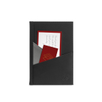 Agenda ecológica con dos bolsillos exteriores y marcador de cinta A5 color gris cuarta vista