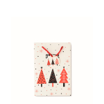 Bolsa de regalo de papel con temática de Navidad tamaño pequeño color blanco vista de impresión