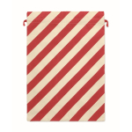 Bolsa de regalo navideña con cierre de cuerdas grande 50x70cm color rojo tercera vista