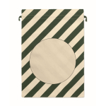 Bolsa de regalo navideña con cierre de cuerdas grande 50x70cm color verde segunda vista