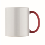 Taza de cerámica con diseño navideño y asa a juego 300ml color rojo sexta vista