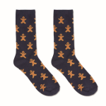 Par de calcetines estilo navideño con etiqueta para personalizar color azul