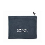 Braga de cuello de forro polar ajustable de talla única color azul marino vista de impresión