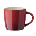 Taza de cerámica en varios colores con degradado 300ml color rojo octava vista
