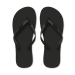 Chanclas personalizadas de plástico para la playa unicolor color negro
