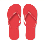 Chanclas personalizadas de plástico para la playa unicolor color rojo
