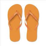 Chanclas personalizadas de plástico para la playa unicolor color naranja