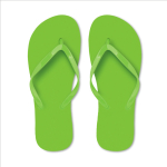 Chanclas personalizadas de plástico para la playa unicolor color verde lima