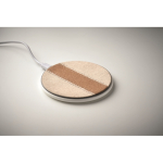 Cargador inalámbrico de teléfono hecho de algodón y corcho 15W color blanco vista fotografía quinta vista