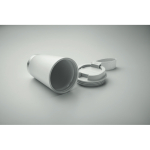 Vaso de doble pared para llevar con correa de RPET 300ml color blanco