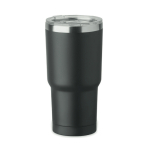 Vaso de acero inoxidable con tapa con orificio deslizante 500ml color negro octava vista